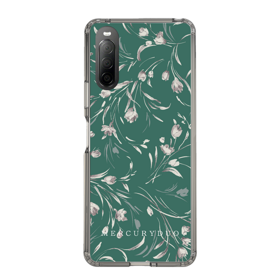 Slim Protection Case［ MERCURYDUO - BotanicalFlower - Green ］
