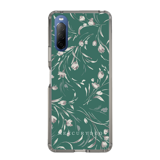 Slim Protection Case［ MERCURYDUO - BotanicalFlower - Green ］