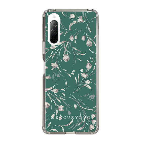 Slim Protection Case［ MERCURYDUO - BotanicalFlower - Green ］