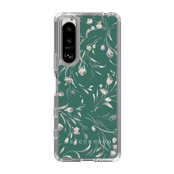 Slim Protection Case［ MERCURYDUO - BotanicalFlower - Green ］