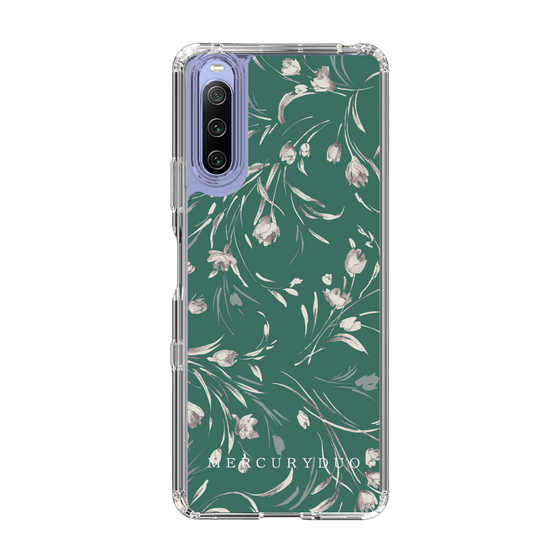 Slim Protection Case［ MERCURYDUO - BotanicalFlower - Green ］