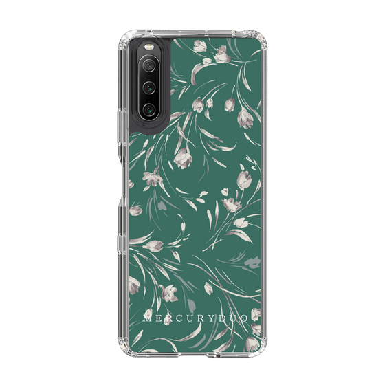 Slim Protection Case［ MERCURYDUO - BotanicalFlower - Green ］