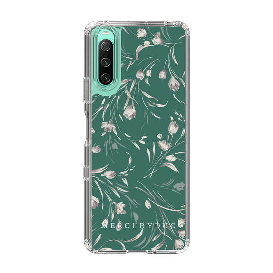 Slim Protection Case［ MERCURYDUO - BotanicalFlower - Green ］