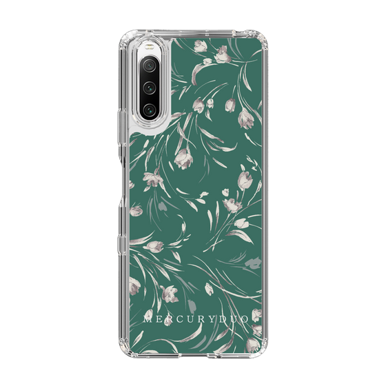 Slim Protection Case［ MERCURYDUO - BotanicalFlower - Green ］