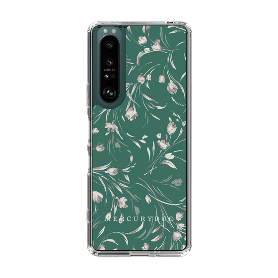Slim Protection Case［ MERCURYDUO - BotanicalFlower - Green ］