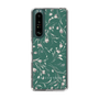 Slim Protection Case［ MERCURYDUO - BotanicalFlower - Green ］