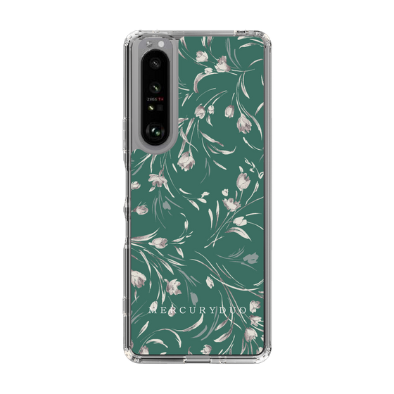 Slim Protection Case［ MERCURYDUO - BotanicalFlower - Green ］
