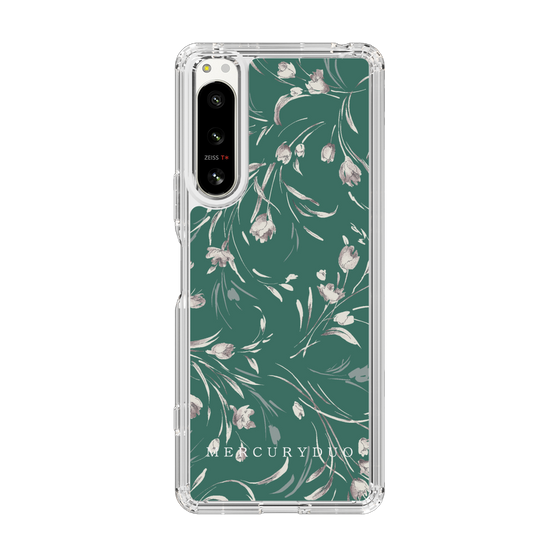 Slim Protection Case［ MERCURYDUO - BotanicalFlower - Green ］
