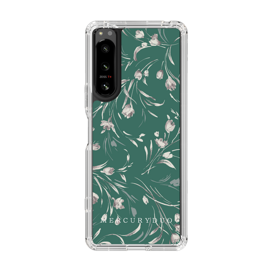 Slim Protection Case［ MERCURYDUO - BotanicalFlower - Green ］