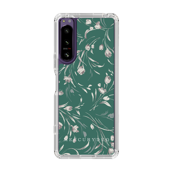Slim Protection Case［ MERCURYDUO - BotanicalFlower - Green ］