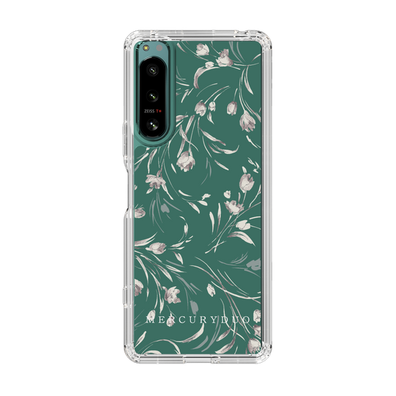 Slim Protection Case［ MERCURYDUO - BotanicalFlower - Green ］