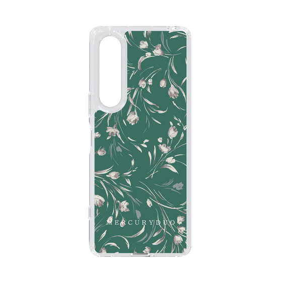 Slim Protection Case［ MERCURYDUO - BotanicalFlower - Green ］