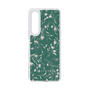 Slim Protection Case［ MERCURYDUO - BotanicalFlower - Green ］