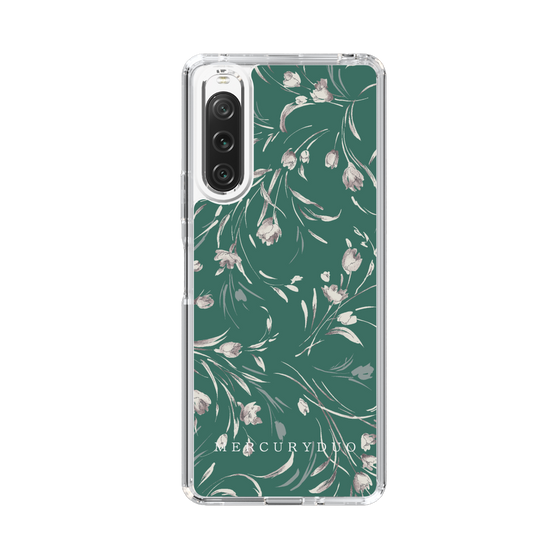 Slim Protection Case［ MERCURYDUO - BotanicalFlower - Green ］