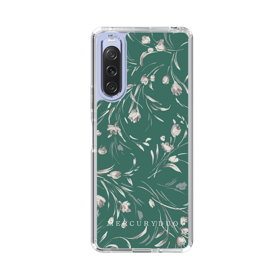 Slim Protection Case［ MERCURYDUO - BotanicalFlower - Green ］