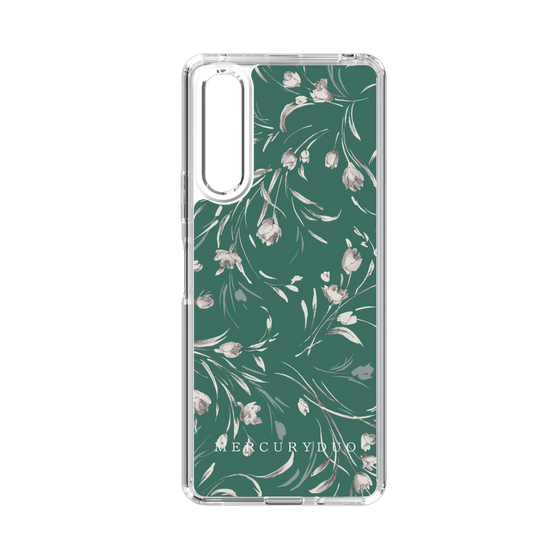 Slim Protection Case［ MERCURYDUO - BotanicalFlower - Green ］