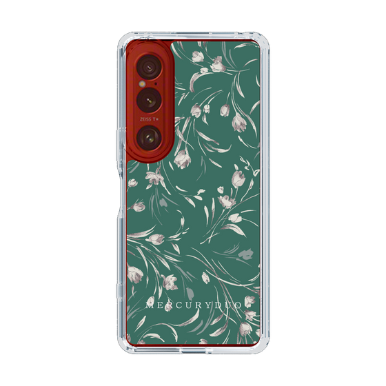 Slim Protection Case［ MERCURYDUO - BotanicalFlower - Green ］