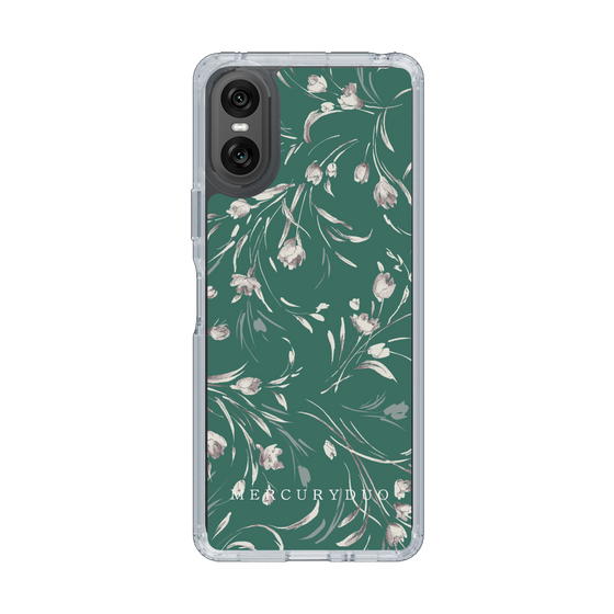 Slim Protection Case［ MERCURYDUO - BotanicalFlower - Green ］