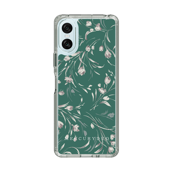 Slim Protection Case［ MERCURYDUO - BotanicalFlower - Green ］