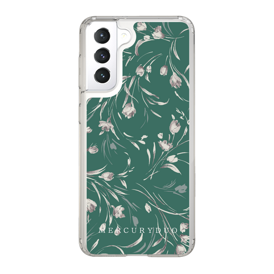 Slim Protection Case［ MERCURYDUO - BotanicalFlower - Green ］