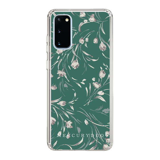 Slim Protection Case［ MERCURYDUO - BotanicalFlower - Green ］