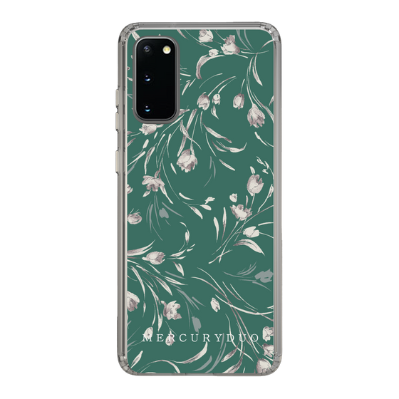 Slim Protection Case［ MERCURYDUO - BotanicalFlower - Green ］