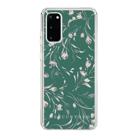 Slim Protection Case［ MERCURYDUO - BotanicalFlower - Green ］