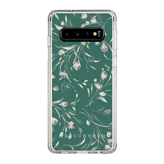 Slim Protection Case［ MERCURYDUO - BotanicalFlower - Green ］