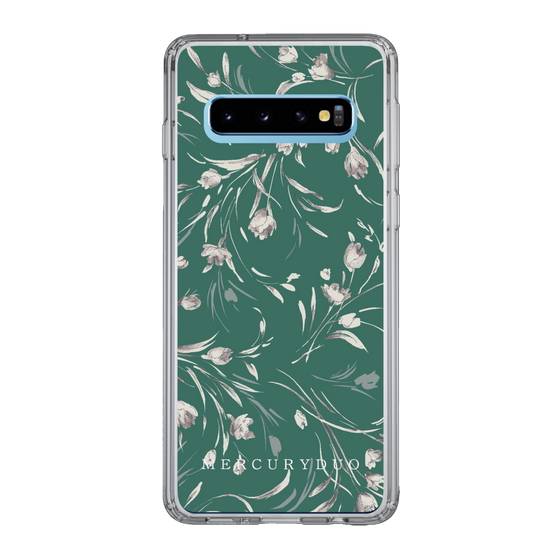 Slim Protection Case［ MERCURYDUO - BotanicalFlower - Green ］