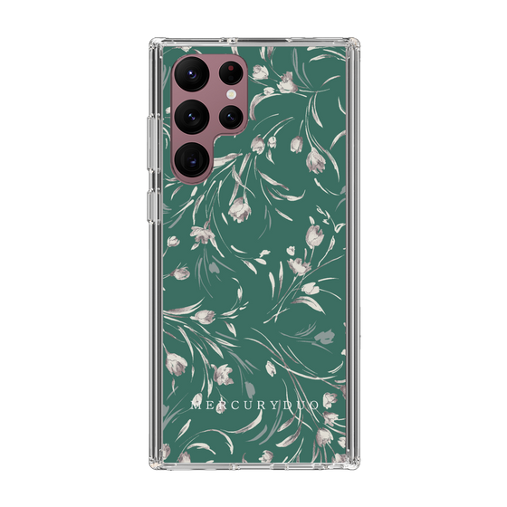 Slim Protection Case［ MERCURYDUO - BotanicalFlower - Green ］