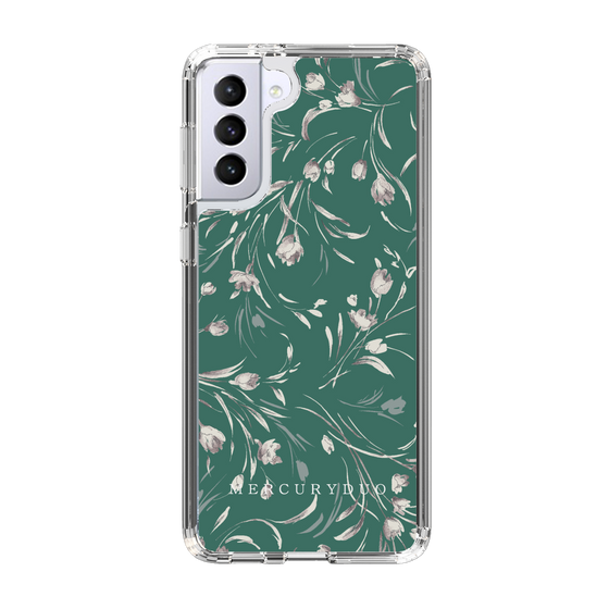 Slim Protection Case［ MERCURYDUO - BotanicalFlower - Green ］
