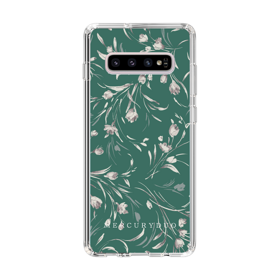 Slim Protection Case［ MERCURYDUO - BotanicalFlower - Green ］