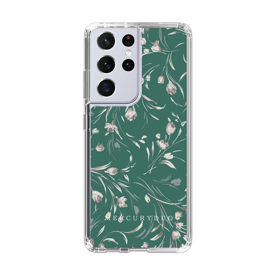Slim Protection Case［ MERCURYDUO - BotanicalFlower - Green ］