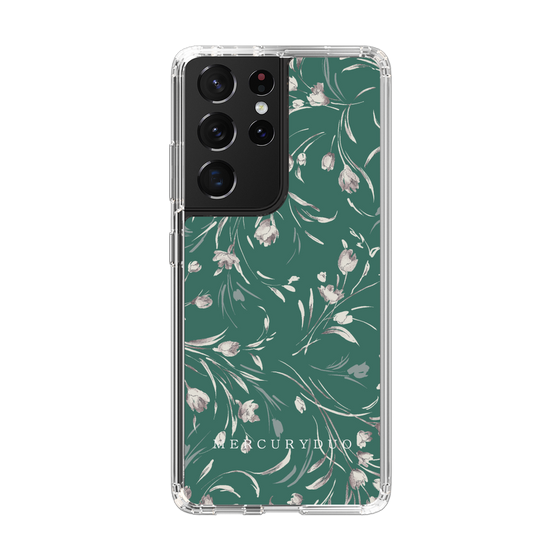 Slim Protection Case［ MERCURYDUO - BotanicalFlower - Green ］
