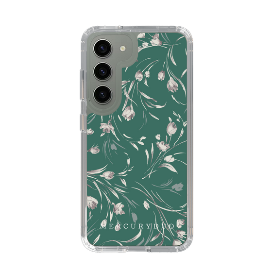 Slim Protection Case［ MERCURYDUO - BotanicalFlower - Green ］