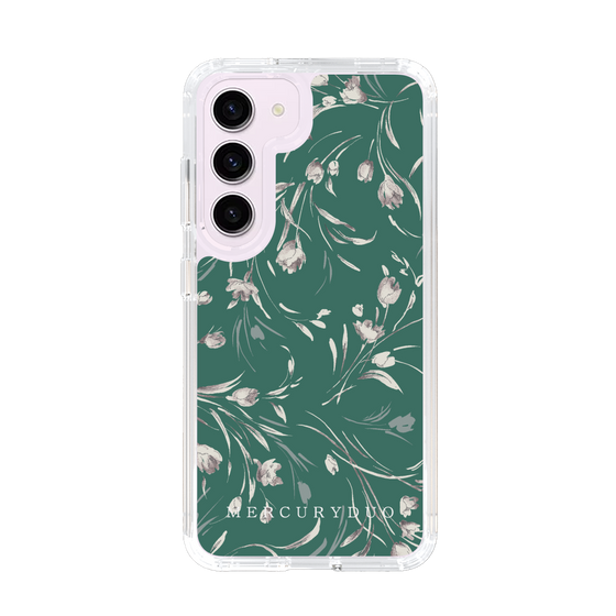 Slim Protection Case［ MERCURYDUO - BotanicalFlower - Green ］