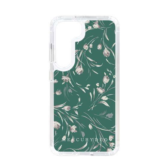 Slim Protection Case［ MERCURYDUO - BotanicalFlower - Green ］