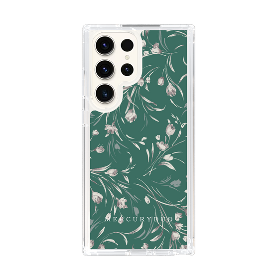Slim Protection Case［ MERCURYDUO - BotanicalFlower - Green ］