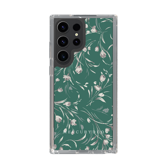 Slim Protection Case［ MERCURYDUO - BotanicalFlower - Green ］