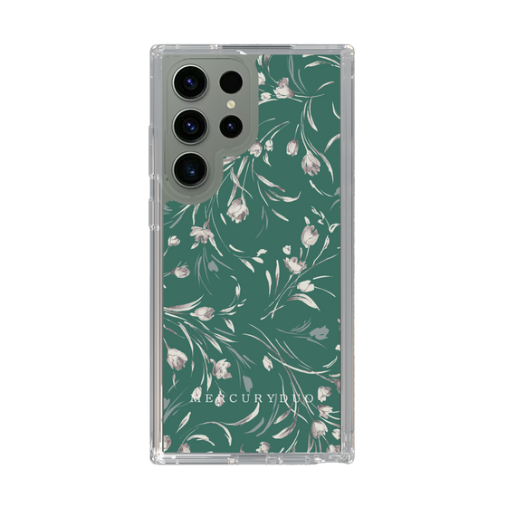 Slim Protection Case［ MERCURYDUO - BotanicalFlower - Green ］