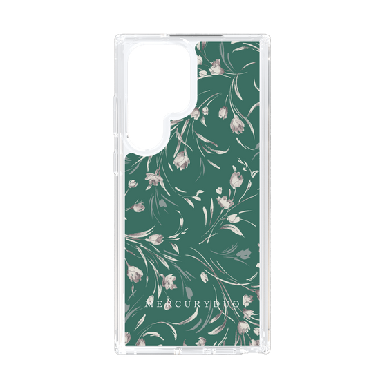 Slim Protection Case［ MERCURYDUO - BotanicalFlower - Green ］