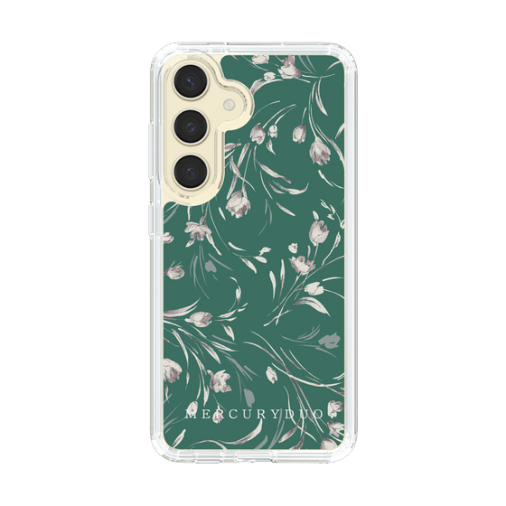 Slim Protection Case［ MERCURYDUO - BotanicalFlower - Green ］