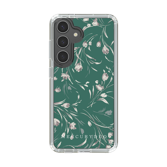 Slim Protection Case［ MERCURYDUO - BotanicalFlower - Green ］