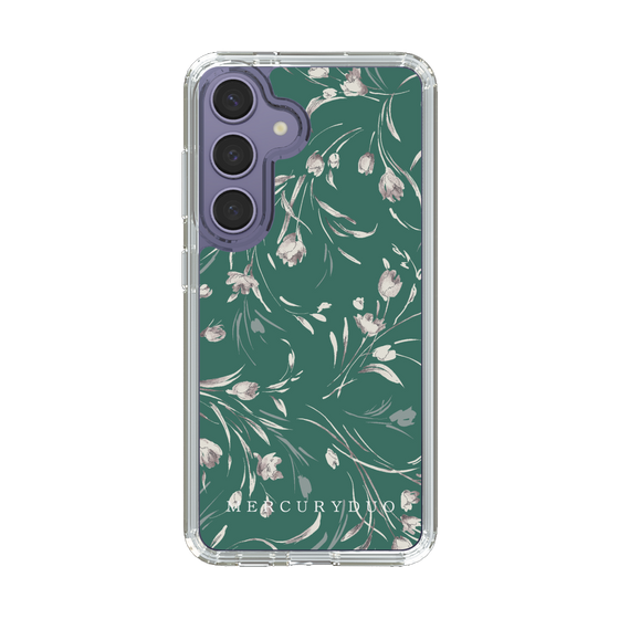 Slim Protection Case［ MERCURYDUO - BotanicalFlower - Green ］