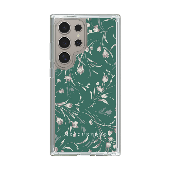 Slim Protection Case［ MERCURYDUO - BotanicalFlower - Green ］
