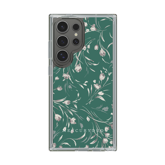 Slim Protection Case［ MERCURYDUO - BotanicalFlower - Green ］