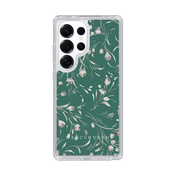 Slim Protection Case［ MERCURYDUO - BotanicalFlower - Green ］