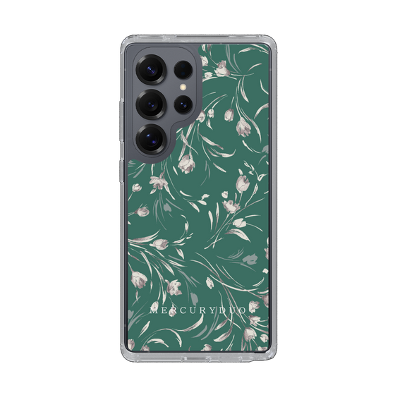 Slim Protection Case［ MERCURYDUO - BotanicalFlower - Green ］