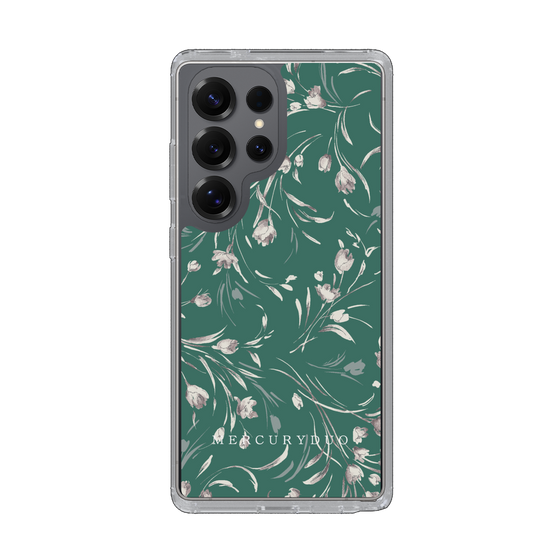 Slim Protection Case［ MERCURYDUO - BotanicalFlower - Green ］