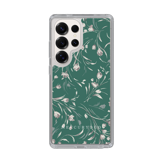 Slim Protection Case［ MERCURYDUO - BotanicalFlower - Green ］